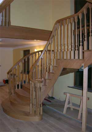 escalier a l'anglaise en chene
