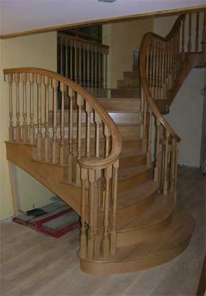 escalier a l'anglaise en chene