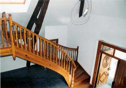 escalier courbe en chene