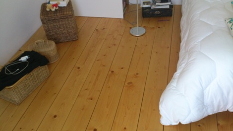 Parquet en sapin vitrifi, Saint Lo