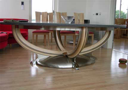 Table bois et mtal, Manche et Ille et Vilaine